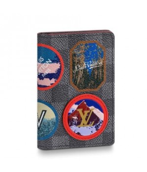 Louis Vuitton Pocket Organizer Damier Graphite Patches N60130