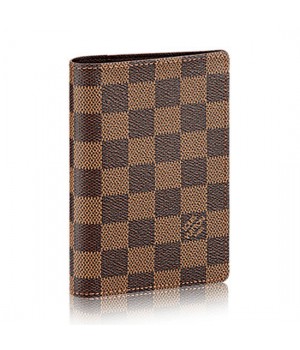 Louis Vuitton N60189 Passport Cover Damier Ebene Canvas