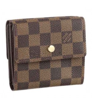 Louis Vuitton N61654 Elise Wallet Damier Ebene Canvas