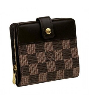 Louis Vuitton N61668 Zip Compact Wallet Damier Ebene Canvas