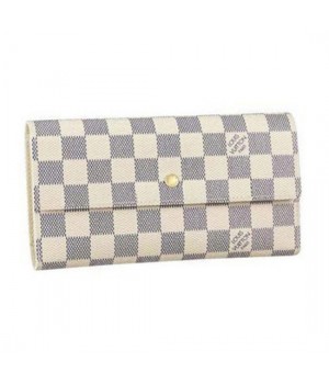 Louis Vuitton N61732 Porte Tresor International Wallet Damier Azur Canvas