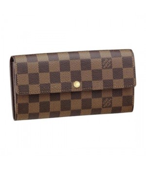 Louis Vuitton N61734 Sarah Wallet Damier Ebene Canvas