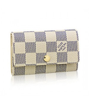 Louis Vuitton N61745 6 Key Holder Damier Azur Canvas