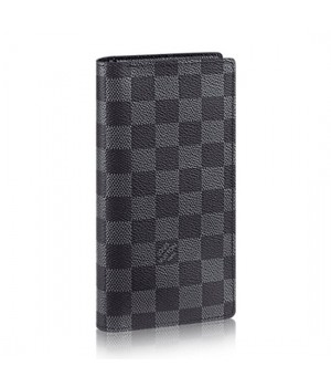 Louis Vuitton N62227 Brazza Wallet Damier Graphite Canvas