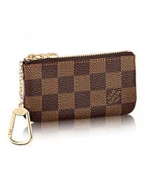 Louis Vuitton N62658 Key Pouch Damier Ebene Canvas