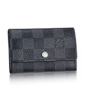 Louis Vuitton N62662 6 Key Holder Damier Graphite Canvas