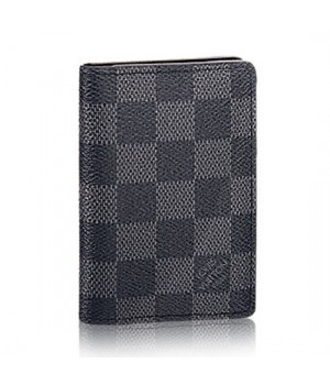 Louis Vuitton N63143 Pocket Organizer Damier Graphite Canvas