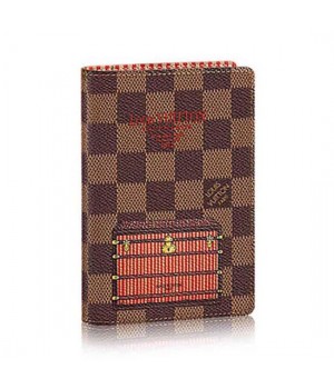 Louis Vuitton N63189 Passport Cover Damier Ebene Canvas