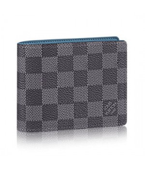 Louis Vuitton N63294 Multiple Wallet Damier Graphite Canvas