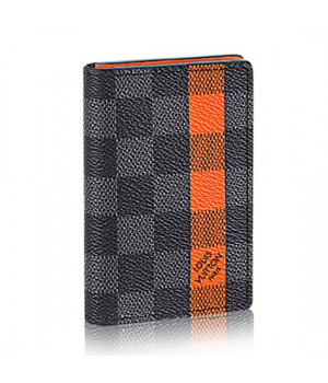 Louis Vuitton N63314 Pocket Organizer Damier Graphite Canvas