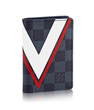 Louis Vuitton N64012 Pocket Organizer Damier Graphite Canvas