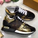 Louis Vuitton Run Away Sneaker Black/Gold/Monogram Canvas 2017 (GD5023-7080713 )