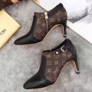 Louis Vuitton Lookat Black Calfskin & Monogram Ankle Boot  (LG-8030111 )