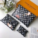Louis Vuitton Catogram Canvas Pochette Alpha Triple M44177 Black 2019 (TINO-8122526 )