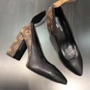 Louis Vuitton Gamble Diva Pump In Monogram Canvas & Black Leather (GD5023-7041707 )