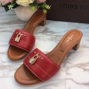 Louis Vuitton Lock It 4cm Heel Mule Sandal Red 2017 (LG-7020624 )
