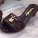 Louis Vuitton Lock It 4cm Heel Mule Sandal Monogram Canvas 2017 (LG-7020627 )