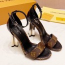 Louis Vuitton Silhouette Monogram Flower Shaped Heel Sandals Monogram 2019 (1050-9051538 )