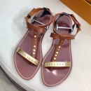 Louis Vuitton Flat Passenger Studs Straps Sandals Brown 2019 (1050-9051545 )