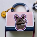 Louis Vuitton Peace Symbol Lock Epi Leather Twist MM Bag M52514 Pink/Indigo 2019 (XLJ-8111910 )