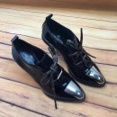 Louis Vuitton Lambskin Lace-up Pump Black 2016  (GD5033-6100601 )