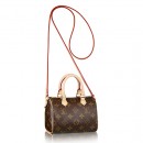 Louis Vuitton M61252 Nano Speedy Crossbody Bag Monogram Canvas