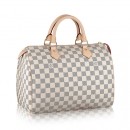 Louis Vuitton N41370 Speedy 30 Tote Bag Damier Azur Canvas