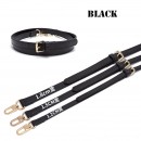 Louis Vuitton Black Strap Adjustable 105cm - 120cm Width 1.2cm 1.5cm 1.8cm