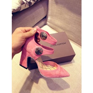 Louis Vuttion Royal Pink Suede Pump (GD3012-032718 )