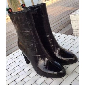 Louis Vuitton Eel Skin Splicing Ankle Boot Black 2015 (GD3020-110847 )