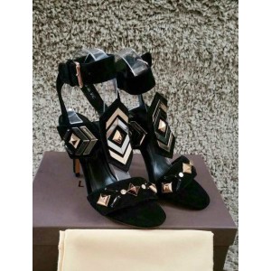 Louis Vuttion Black Suede Sandal 2015 Lookat (GD4002-030630 )