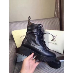 Louis Vuitton Palm Canyon Desert Boots All Black Leather 2016 (DF-6092034 )