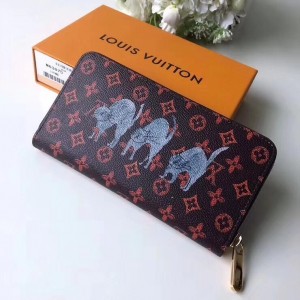 Louis Vuitton Catogram Cats Zippy Wallet M63875 Brown 2019 (TINO-8122517 )