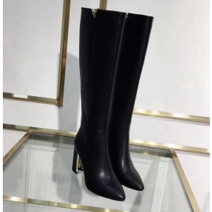 Louis Vuitton Black Calfskin Upper East High Boot (LG-8030106 )