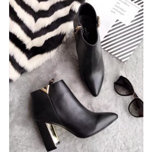 Louis Vuitton Black Cafskin Upper East Low Boot  (LG-8030108 )