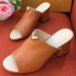 Louis Vuitton Calfskin Vanity Mule Brown (LG-8022823 )