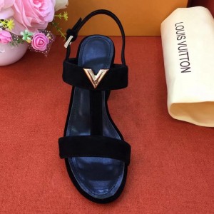 Louis Vuitton New Wave Sandal Black Suede 2018 (LG-8022817 )