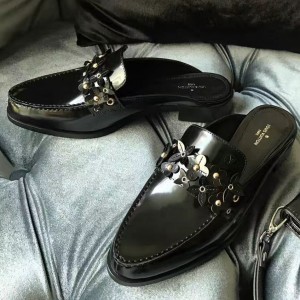 Louis Vuitton Patent Leater Academy Open Flat Loafer 2017 (GD4005-7030407 )