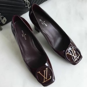 Louis Vuitton Patent Leather Pump Burgundy 2016 (GD4005-6101513 )