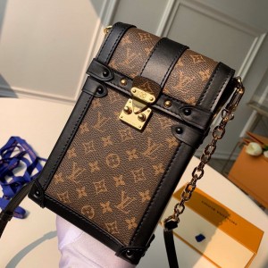 Louis Vuitton Monogram Canvas Phone Holder Mini Bag M63913 Black 2019 (KD-9040110 )