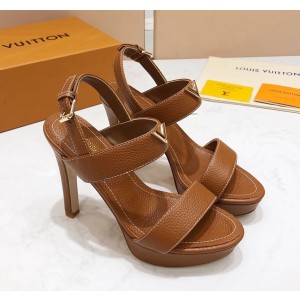 Louis Vuitton New Wave Heel Sandals Brown 2019 (KER-9022531 )
