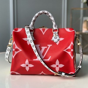 Louis Vuitton Giant Monogram Speedy Bandouliﾨﾨre 30 M44573 Red/Pink 2019 (KD-9043029 )
