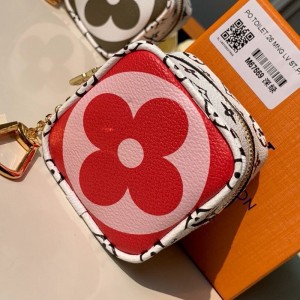 Louis Vuitton Giant Monogram Cube Coin Purse M67669 Pink/Red (KD-9043045 )