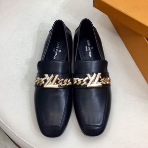 Louis Vuitton Upper Case Flat Loafer 1A4XE7 Black Leather 2019 (HZJ-9040833 )