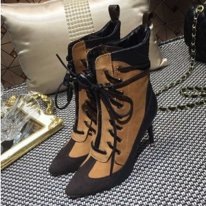 Louis Vuitton Heel 8.5cm Laureate Half Boots 1A1YNW Kahki 2016 (LV-6102715 )