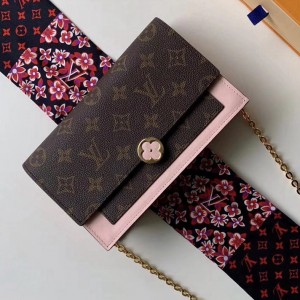 Louis Vuitton Monogram Canvas Flore Chain Wallet Magnolia M67405 2018 (F-9012123 )