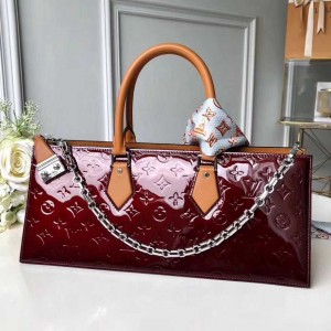 Louis Vuitton Monogram Vernis Leather Sac Tricot Bag M44371 Burgundy 2019 (TINO-8122017 )