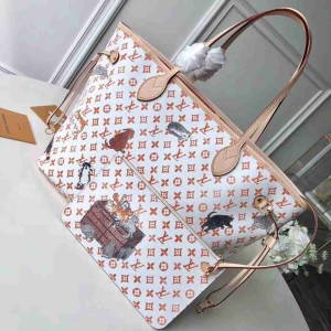 Louis Vuitton Transformed Monogram Canvas Neverfull MM Bag M44459 White/Orange 2019 (XLJ-8121927 )