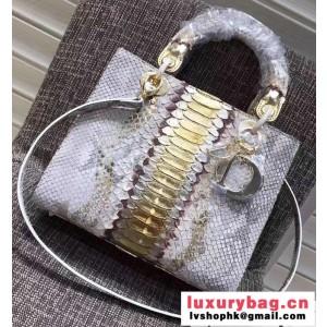 Lady Dior Medium Python Tote Bag