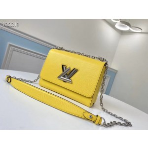 Louis vuitton original epi leather TWIST MM M66119 yellow